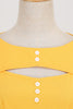 Załaduj obraz do przeglądarki galerii, Retro Stylowa Żółta Sukienka Pin Up Lata 50