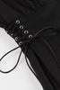 Załaduj obraz do przeglądarki galerii, Czarna sznurowana sukienka Halloween w stylu vintage