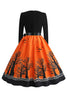 Załaduj obraz do przeglądarki galerii, Sukienka Halloween z dekoltem w serek z paskiem