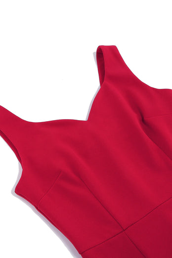Czerwona sukienka Bodycon Vintage 1960s