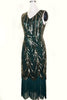 Załaduj obraz do przeglądarki galerii, Cekinowa wielka sukienka Gatsby&#39;ego z frędzlami
