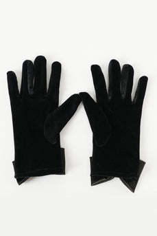 Czarne Aksamitne Rękawiczki