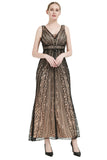 Cekinowy dekolt w serek Midi 1920s Flapper Dress