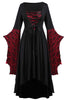 Załaduj obraz do przeglądarki galerii, Czarna Sukienka Plus Size Vintage z Długim Rękawem