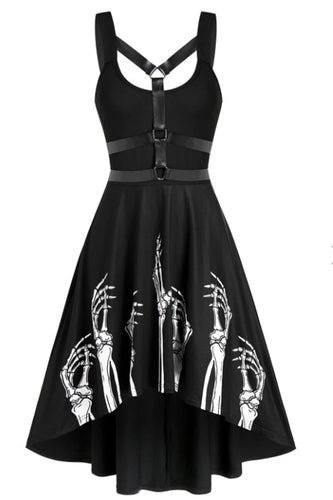 Czarna Dekolt Okrągły Sukienka Vintage Pin Up Lata 50