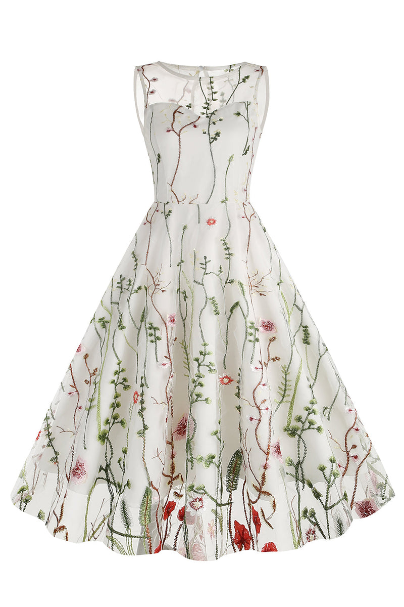 Załaduj obraz do przeglądarki galerii, Lekki Khaki Sukienki Vintage Lata 50
