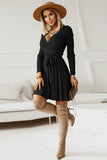 Sweter z długim rękawem Casual Dress z falbanami