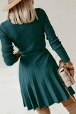 Sweter z długim rękawem Casual Dress z falbanami