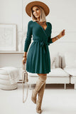 Sweter z długim rękawem Casual Dress z falbanami