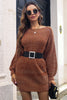Załaduj obraz do przeglądarki galerii, Coffee Mini Knitted Sweater Dress (Pasek nie jest wliczony w cenę)