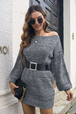 Coffee Mini Knitted Sweater Dress (Pasek nie jest wliczony w cenę)