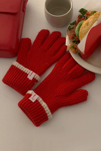 Prezent świąteczny Czerwone rękawice termiczne