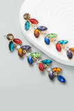 Kolorowe Kolczyki Z Liści Rhinestone