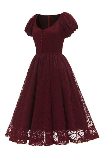 Burgundia Koronkowa Sukienki Na Wesele z Koralikami