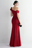 Załaduj obraz do przeglądarki galerii, Ciemnoczerwona Syrenka Sukienki Na Studniówke z Odkrytymi Ramionami