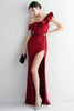 Załaduj obraz do przeglądarki galerii, Ciemnoczerwona Syrenka Sukienki Na Studniówke z Odkrytymi Ramionami
