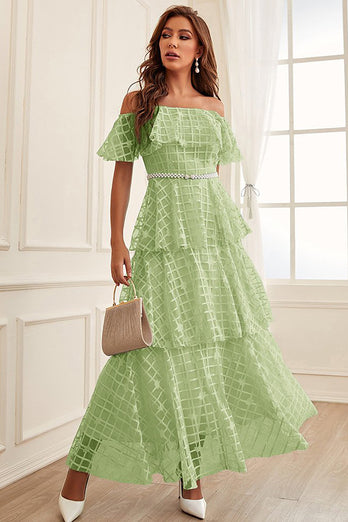 Zielona Sukienki Na Studniówke Z Odkrytymi Ramionami