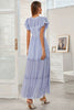 Załaduj obraz do przeglądarki galerii, Niebieska Długa Sukienki Na Studniówke w Kształcie Litery A
