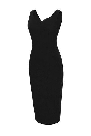 Czarna Ołówkowe Sukienki Lata 60