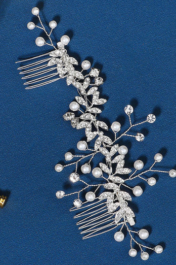 Ręcznie robione perły Rhinestone Akcesoria do włosów ślubnych