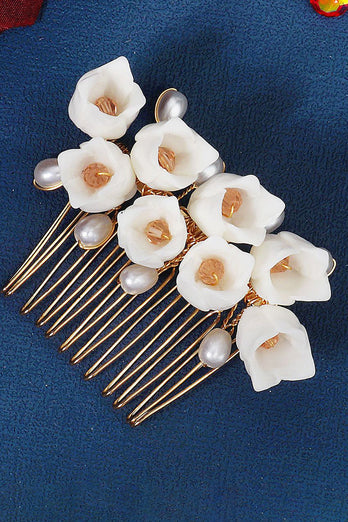 Ręcznie robiona kwiatowa główka z żywicy perłowej