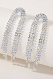 Kolczyki Silver Tassel Rhinestones