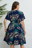 Załaduj obraz do przeglądarki galerii, Plus Size Dekolt V Granatowa Sukienki Letnie