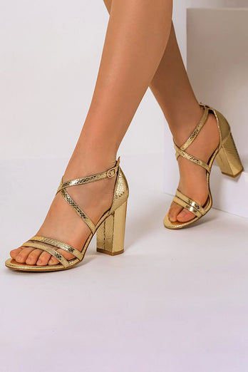 Sandały Golden Chunky High Heel Boel Strap