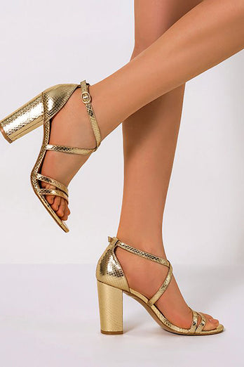 Sandały Golden Chunky High Heel Boel Strap
