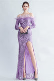 Sparkly Off The Shoulder Cekiny Złota sukienka na studniówkę z piórami