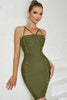 Załaduj obraz do przeglądarki galerii, Army Green Spaghetti Straps Bodycon Homecoming Dress