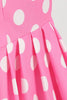 Załaduj obraz do przeglądarki galerii, Kwadratowy Dekolt Różowa Sukienki W Groszki Bez Rękawów