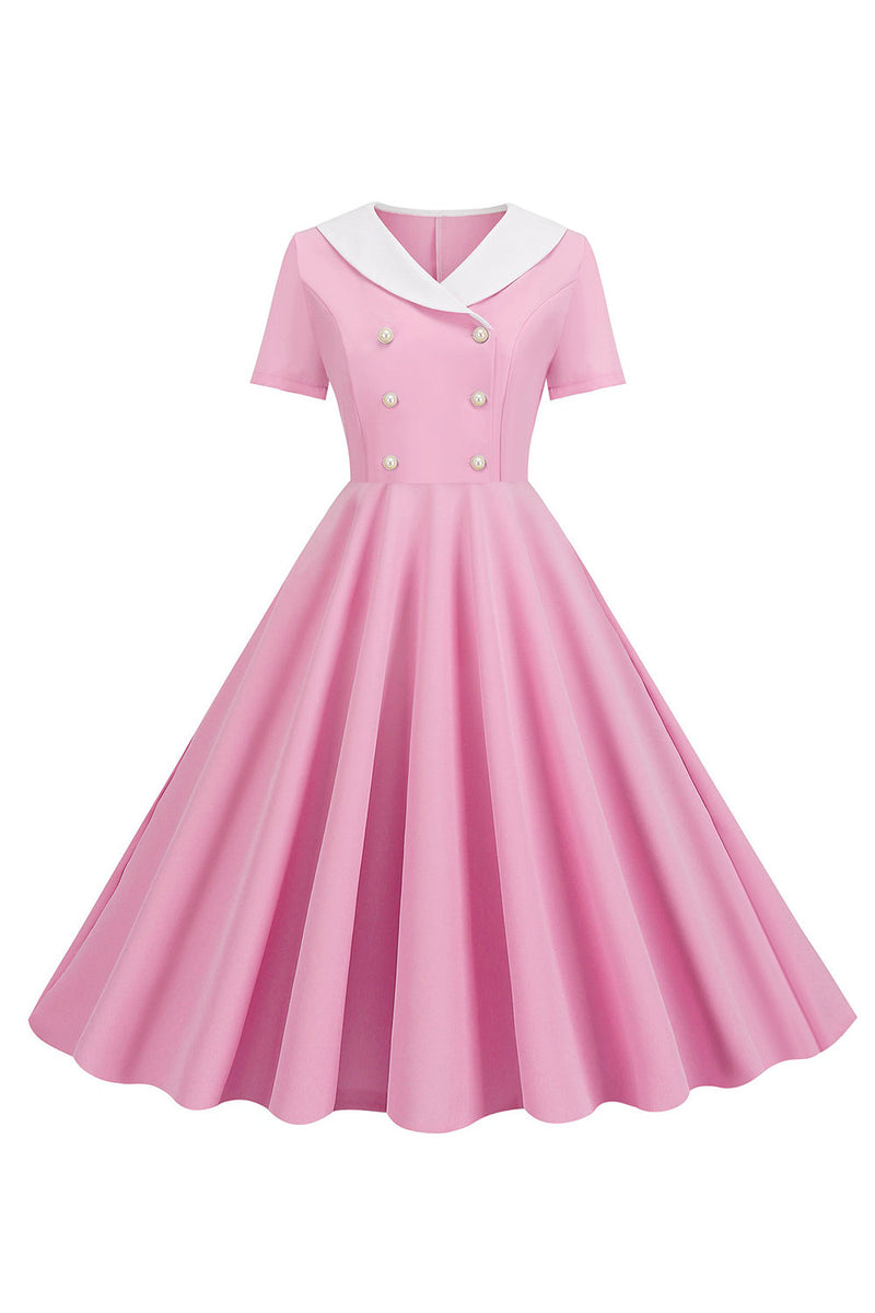 Załaduj obraz do przeglądarki galerii, Linia Różowa Sukienka Bez Rękawów Z 1950 Roku