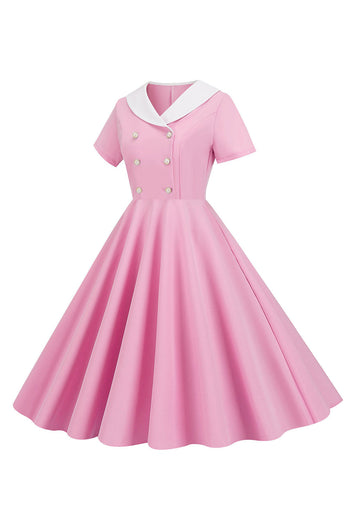Linia Różowa Sukienka Bez Rękawów Z 1950 Roku