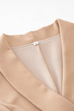 Khaki V Neck Kombinezon Bez Rękawów Do Pracy