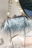 Załaduj obraz do przeglądarki galerii, Blue Tassel Pearl Evening Party Clutch Bag