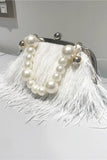 Blue Tassel Pearl Evening Party Clutch Bag