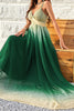 Załaduj obraz do przeglądarki galerii, Zielona Cienkich Ramiączkach Sukienki Na Studniówke