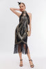 Załaduj obraz do przeglądarki galerii, Szampan Sukienka Lata 20 Wielki Gatsby Bez Rękawów