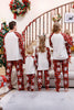 Załaduj obraz do przeglądarki galerii, Czerwona Kraciasta Pasująca Rodzinna Piżama Świąteczna Z Płatkiem Śniegu