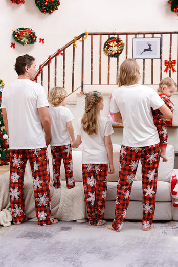 Rodzinna Pasująca Piżama Świąteczna Z Czerwoną Kratą