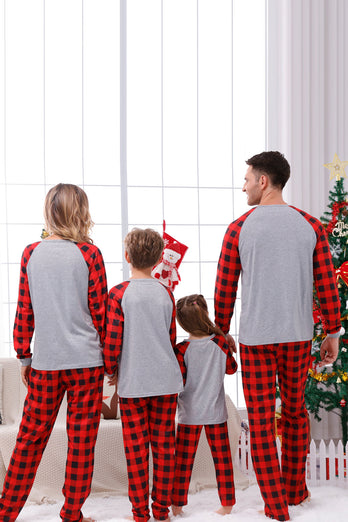 Drukuj Rodzinną Piżamę Świąteczną W Czerwoną Kratę