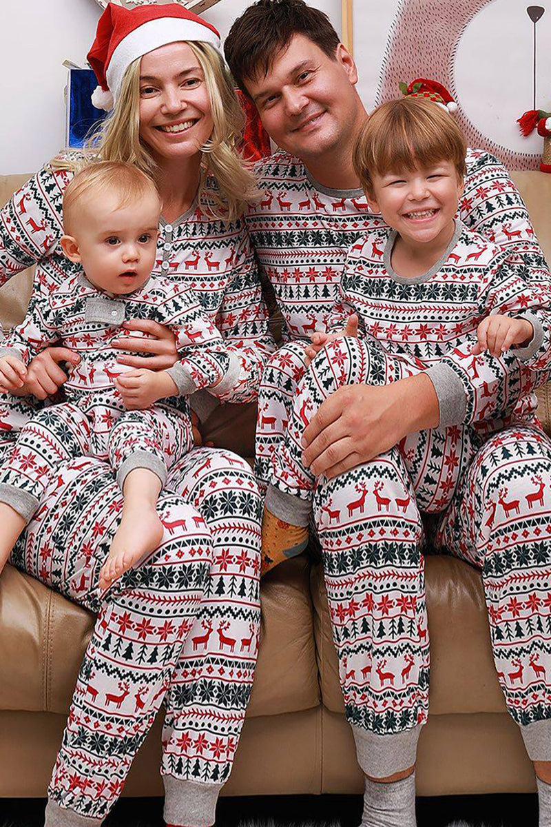 Załaduj obraz do przeglądarki galerii, Świąteczny rodzinny zestaw piżam Szara piżama z wzorem
