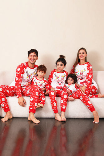 Rodzinna Świąteczna Piżama Z Nadrukiem Czerwonego Jelenia