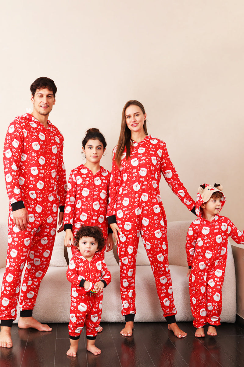 Załaduj obraz do przeglądarki galerii, Rodzinna Czerwona Świąteczna Piżama Z Nadrukiem Claus