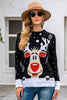 Załaduj obraz do przeglądarki galerii, Czarny Świąteczny Sweter Z Reniferem W Kształcie Płatka Śniegu