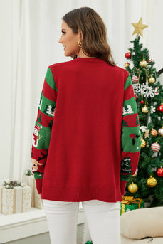 Czerwony Renifer Z Szalikiem Świąteczny Sweter