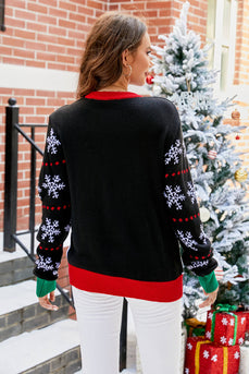 Czarny Sweter Świąteczne Swetry Z Dzianiny Świętego Mikołaja