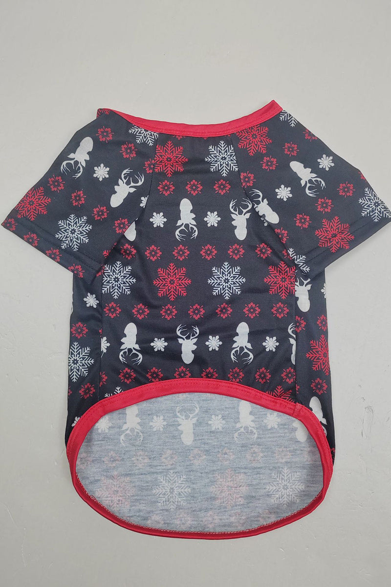 Załaduj obraz do przeglądarki galerii, Świąteczna rodzinna piżama Czarny czerwony Jeleń Druk Piżamy Zestaw