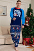 Załaduj obraz do przeglądarki galerii, Świąteczny rodzinny zestaw piżam Navy Chill Out